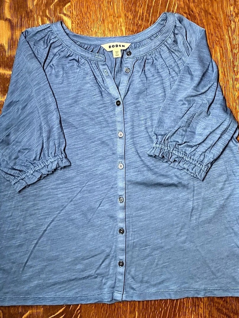 Boden Blue Blouse Size 10 Like New